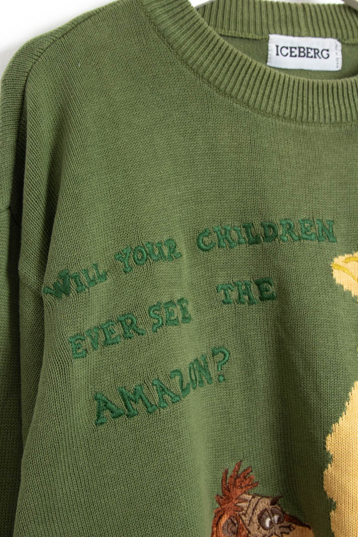 Image of 1990 Iceberg Disney Jungle Book Crew Neck Jumper (M)