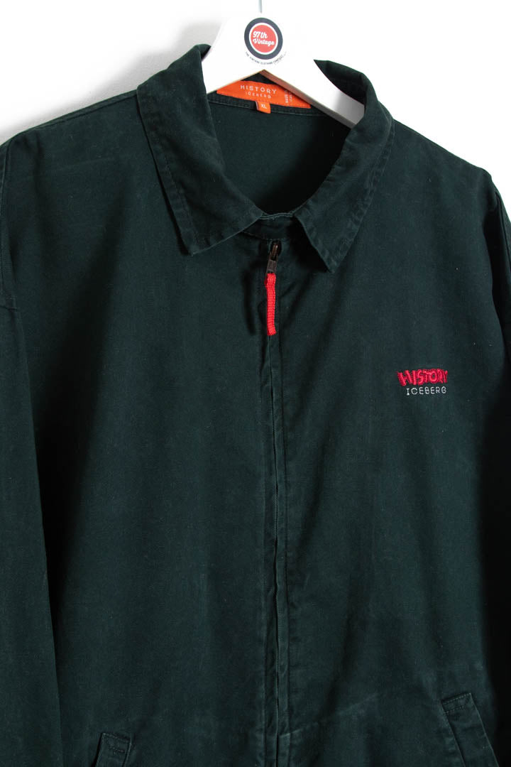 Image of Iceberg History Daffy Duck You're Despicable Slogan Harrington Jacket (XL)