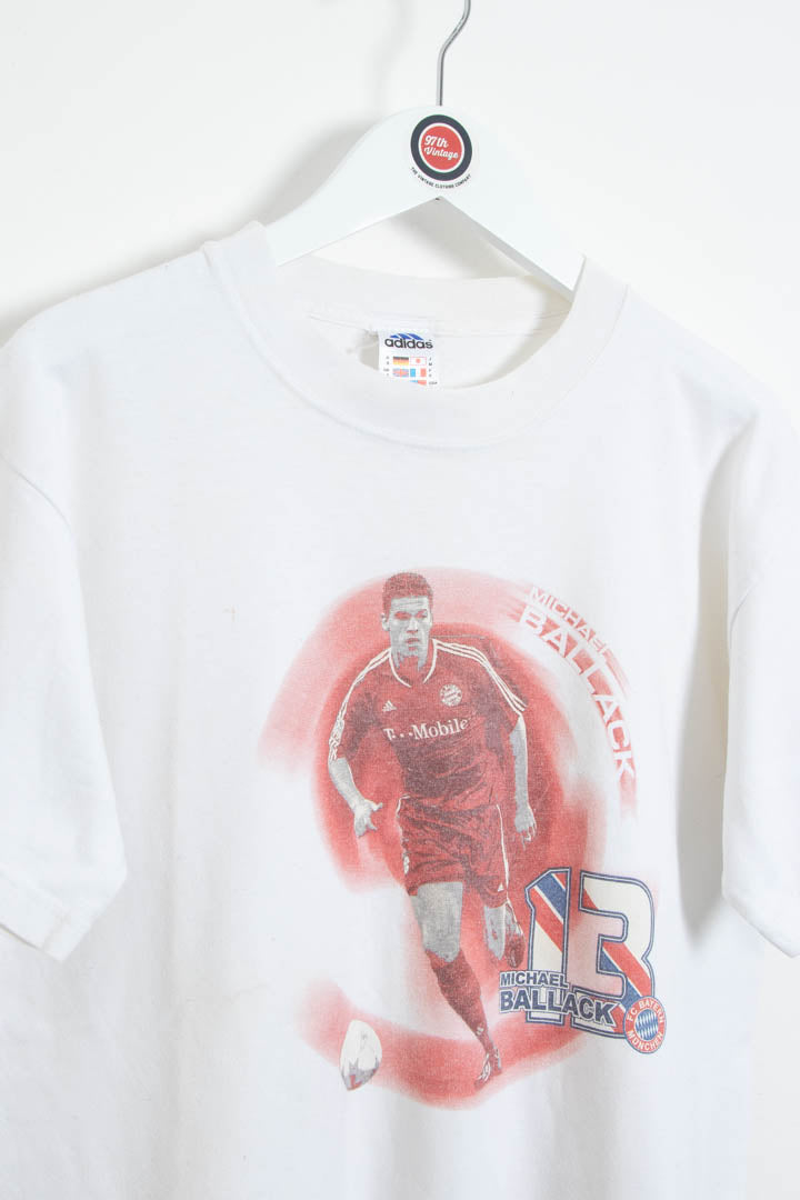 Image of 2002-04 Bayern Munich Michael Ballack Adidas T-Shirt (S)