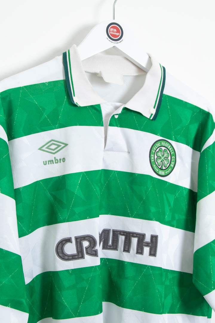 Image of 1989-91 Celtic Home #10 Umbro Football Shirt (L)