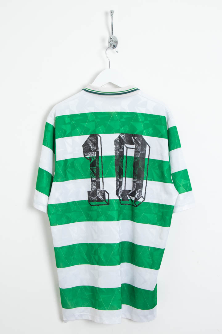 Image of 1989-91 Celtic Home #10 Umbro Football Shirt (L)