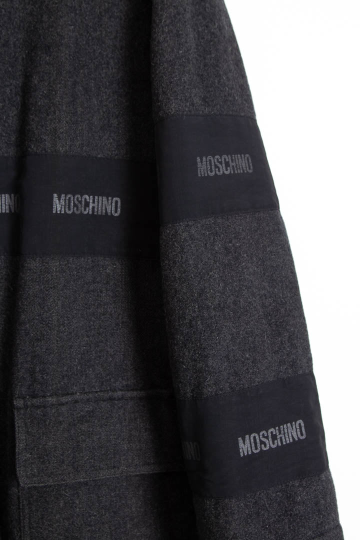 Image of Moschino Wool Fireman Clasp Quilted Jacket (L)