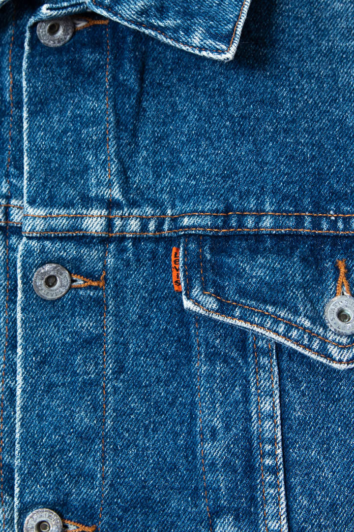 Image of Women's Levi's Orange Tab Denim Trucker Jacket (XL)