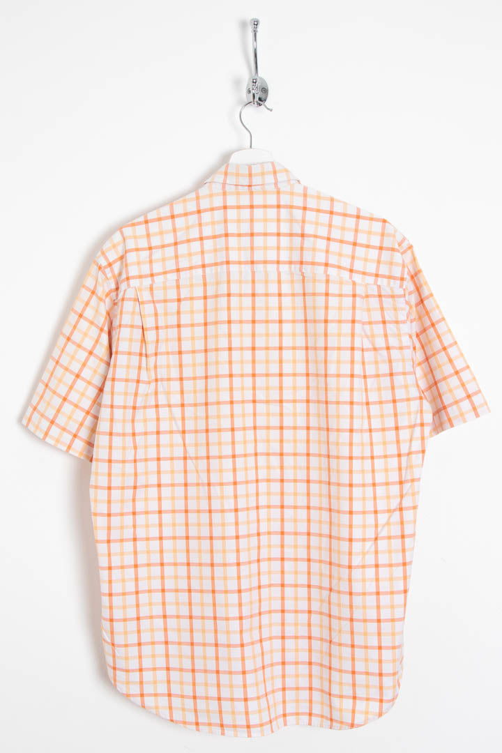 Image of Burberry Short Sleeve Checkered Shirt (L)
