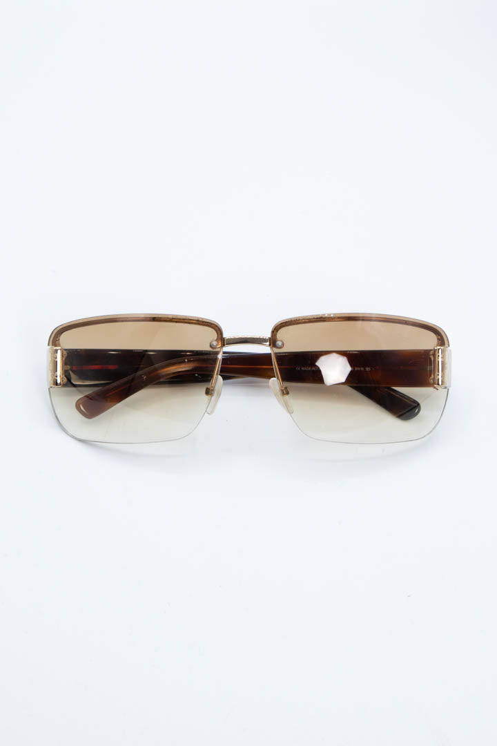Image of Gucci Tortoiseshell Rimless Sunglasses GG1798S