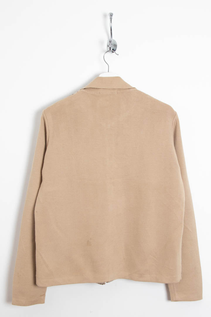 Image of Women's Burberry Zip Through Nova Check Knitted Jacket (L)