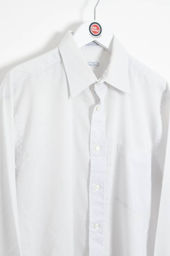 Image of Christian Dior Long Sleeve Pinstripe Shirt (M)