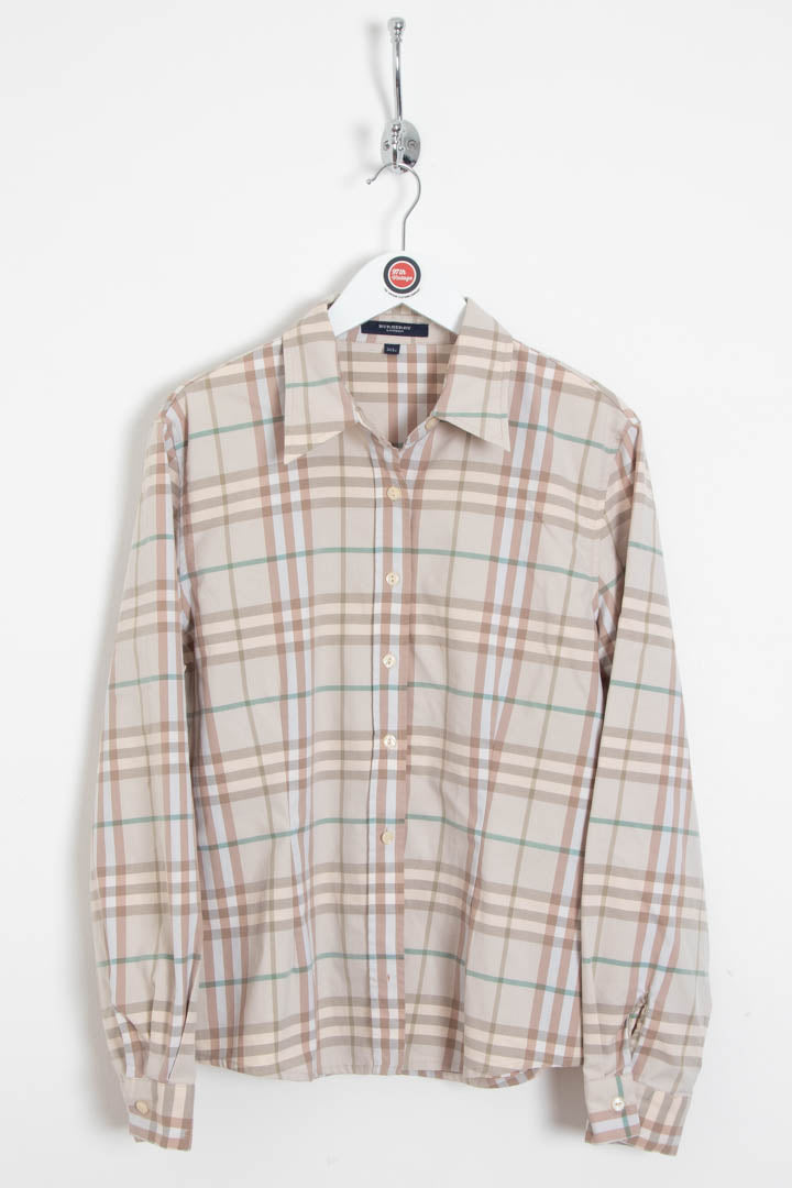 Image of Women's Burberry Long Sleeve Checkered Shirt (L)