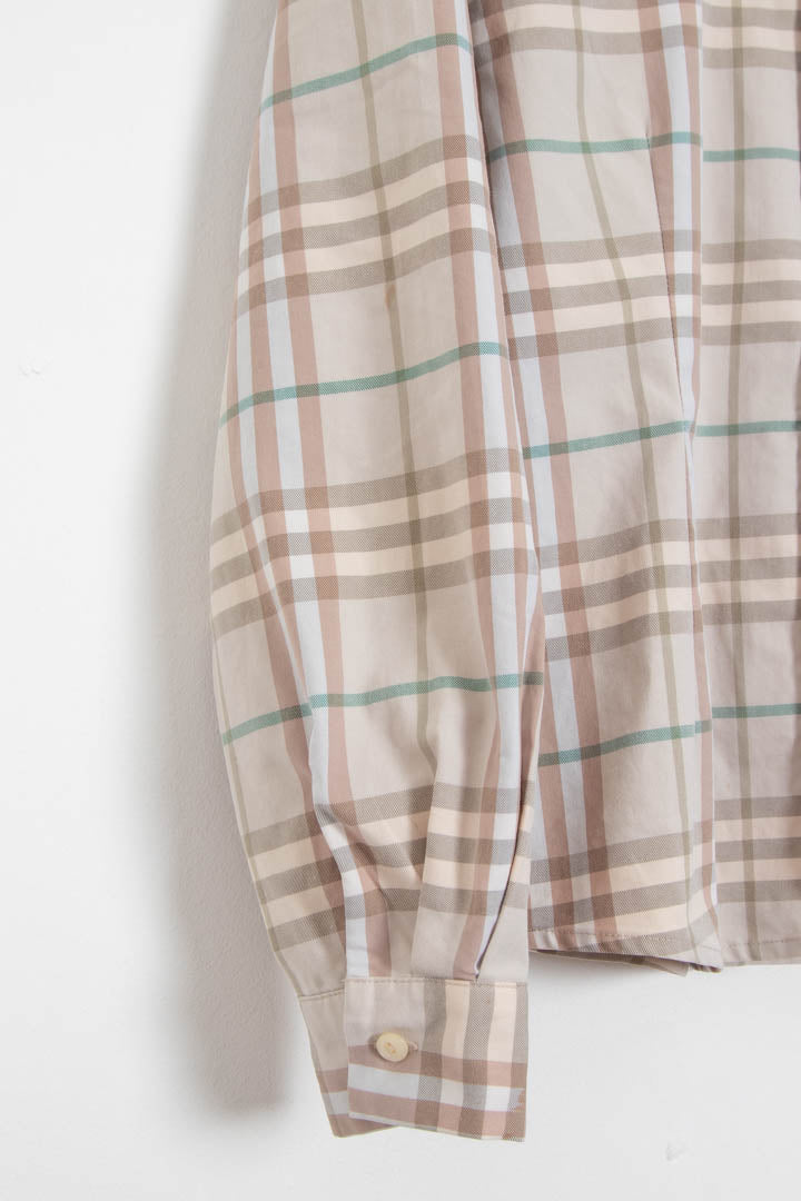 Image of Women's Burberry Long Sleeve Checkered Shirt (L)