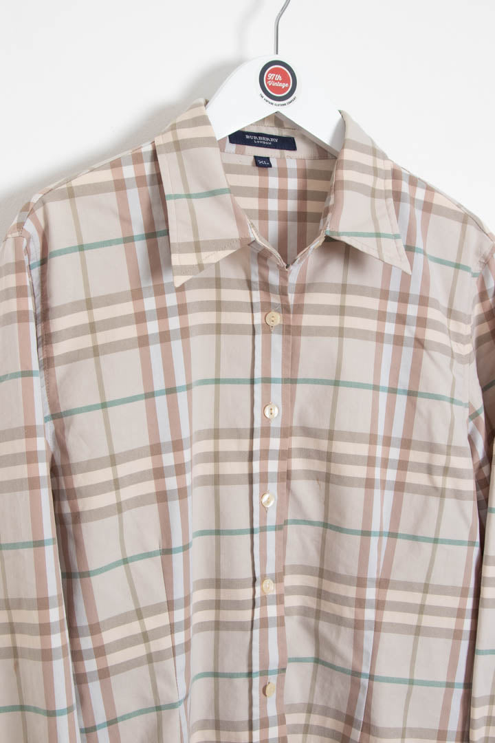 Image of Women's Burberry Long Sleeve Checkered Shirt (L)