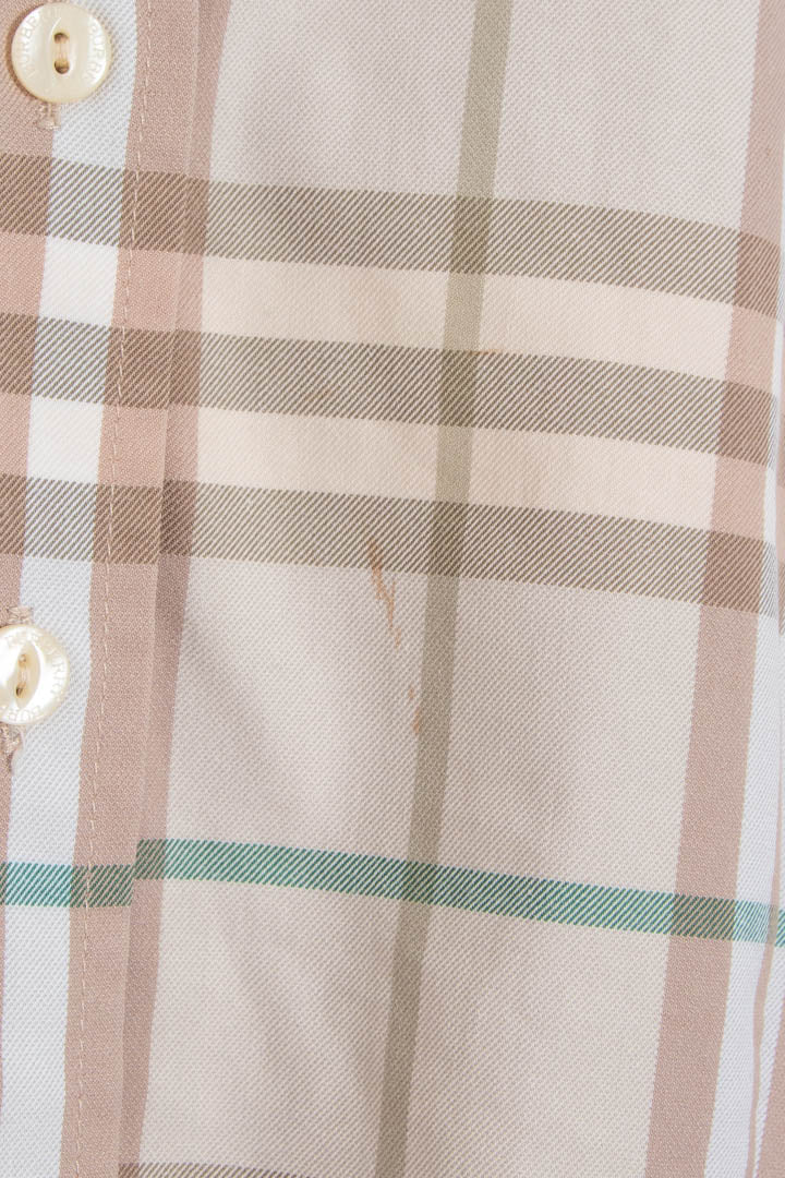 Image of Women's Burberry Long Sleeve Checkered Shirt (L)