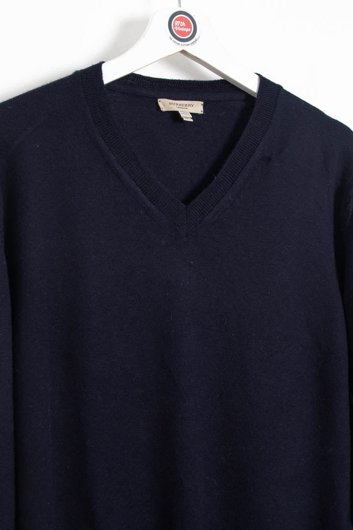 Image of Burberry V Neck Jumper (XL)