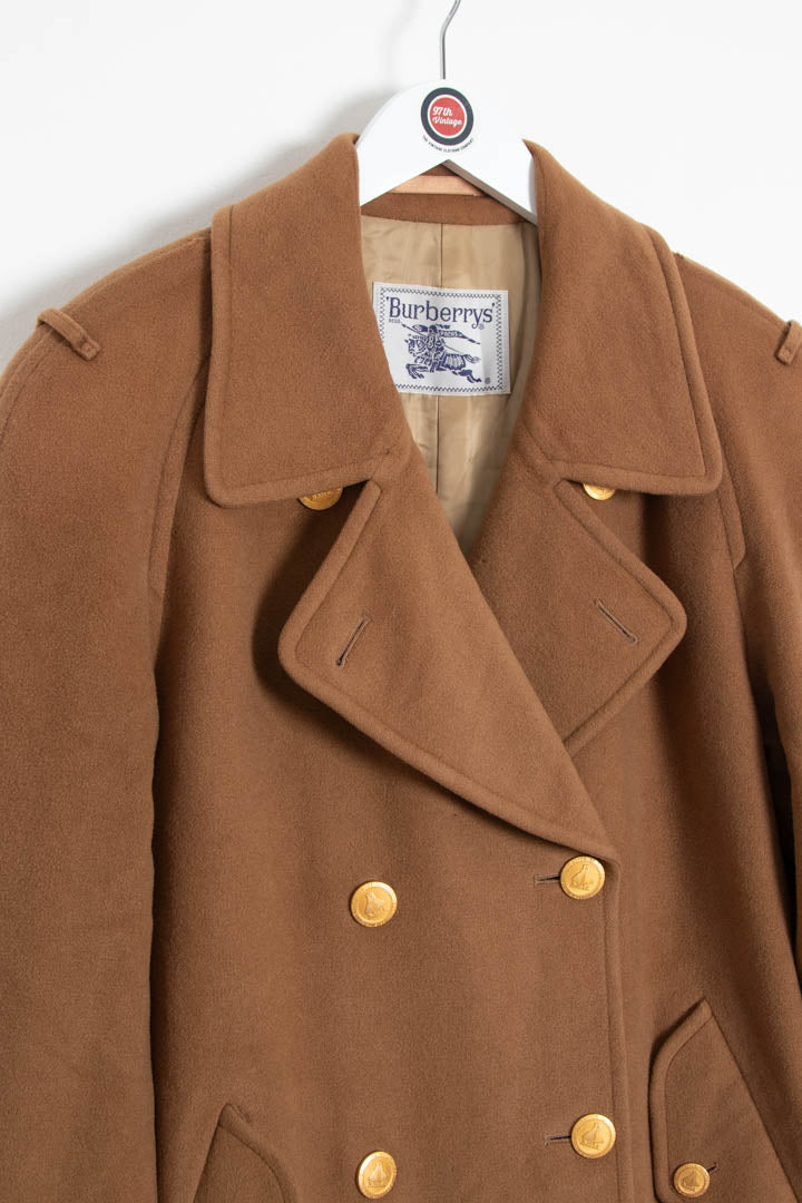 Image of Women's Burberry Wool & Cashmere Double Breasted Coat (M)