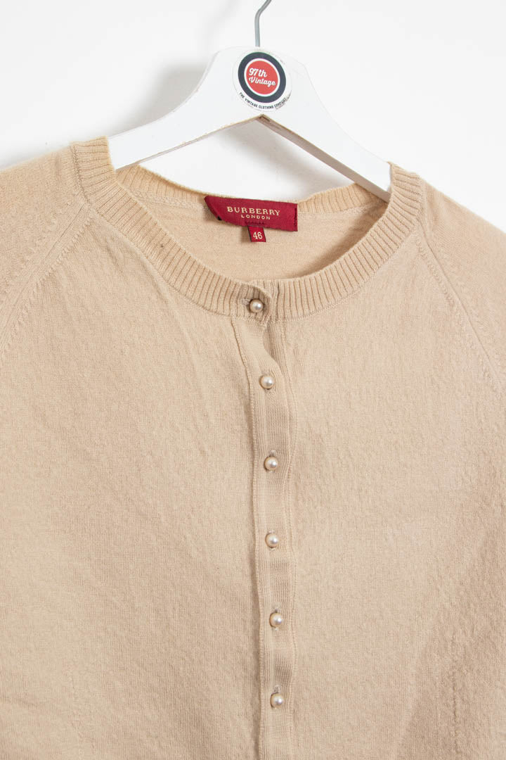 Image of Women's Burberry Pearl Cardigan (XS)