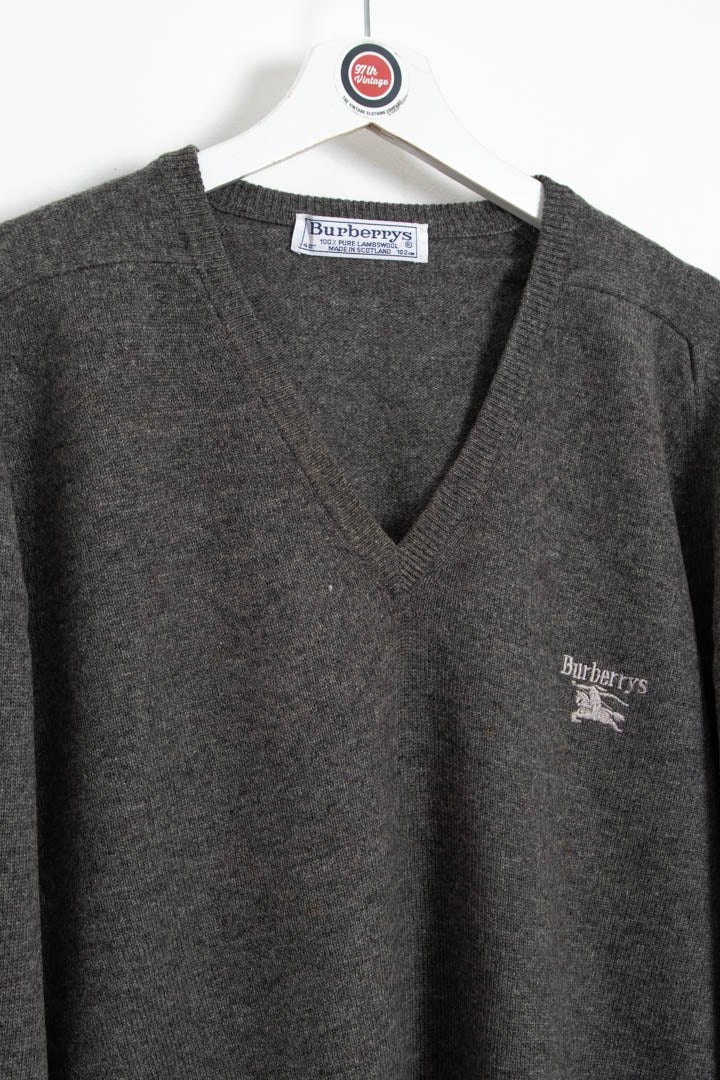 Image of Burberry V Neck Wool Jumper (M)