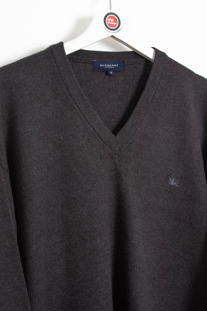 Image of Burberry V Neck Knitted Jumper (M)