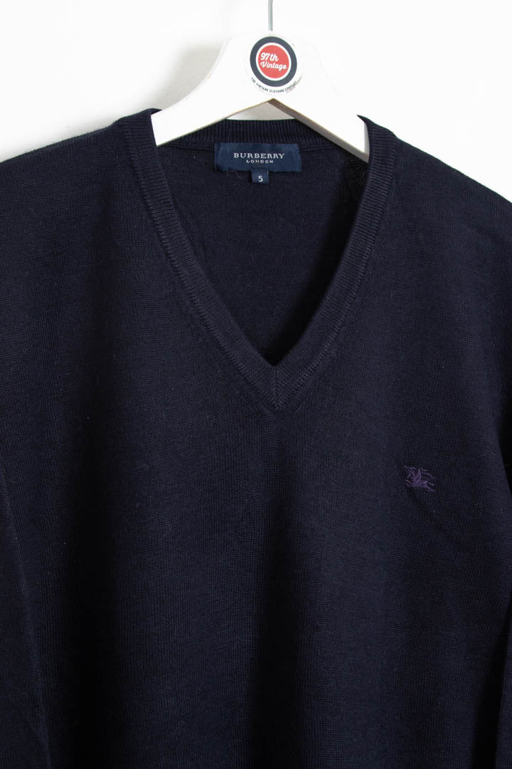 Image of Burberry V Neck Knitted Jumper (M)