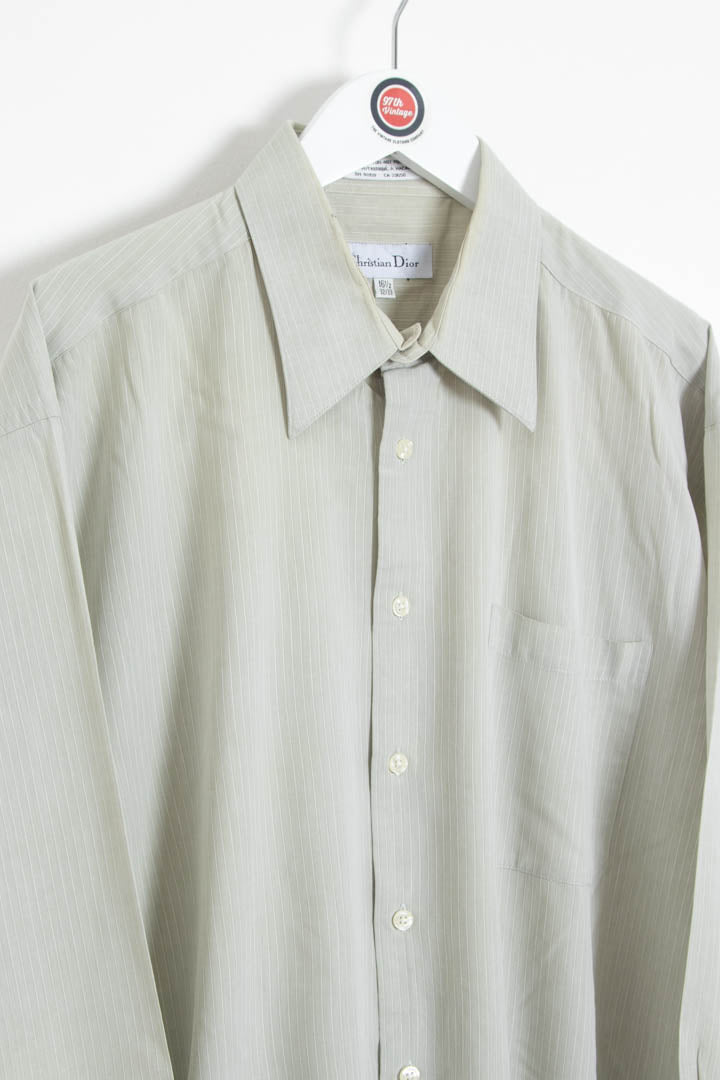 Image of Christian Dior Long Sleeve Pinstripe Shirt (L)