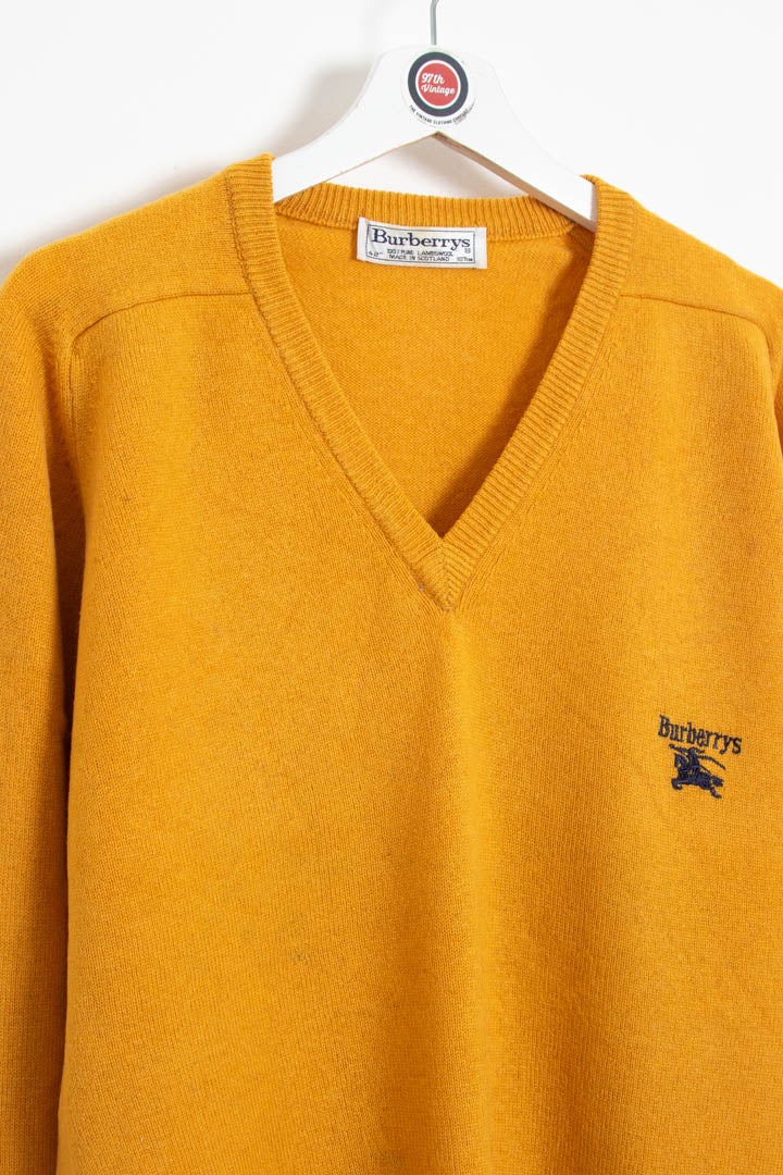 Image of Burberry V Neck Wool Jumper (M)