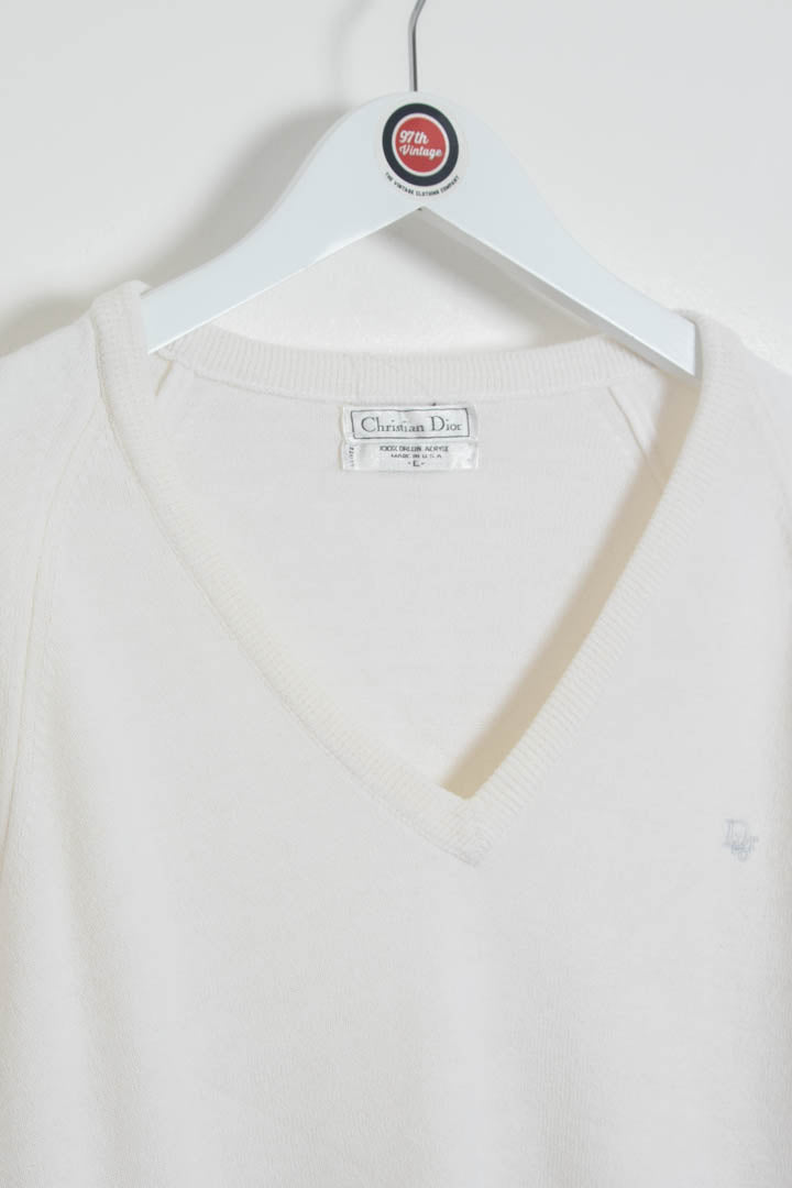 Image of Women's Christian Dior V Neck Jumper (L)