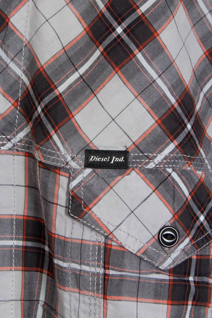 Image of Diesel Long Sleeve Checkered Shirt (L)