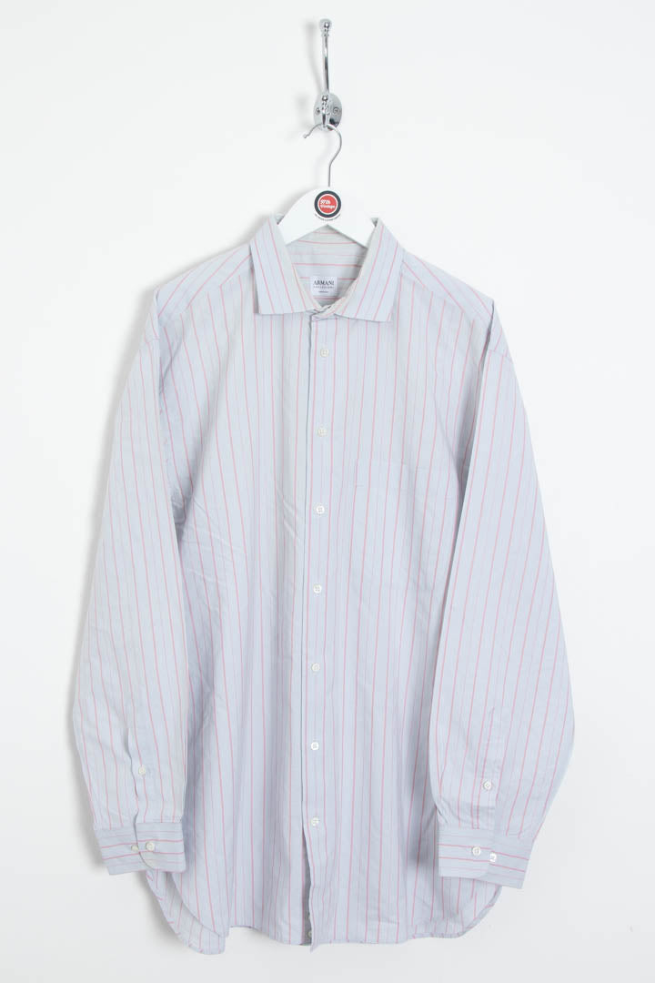 Image of Armani Long Sleeve Pinstripe Shirt (L)