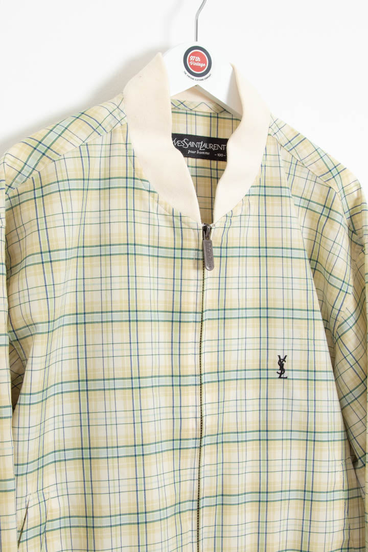Image of YSL Checkered Bomber Jacket (M)