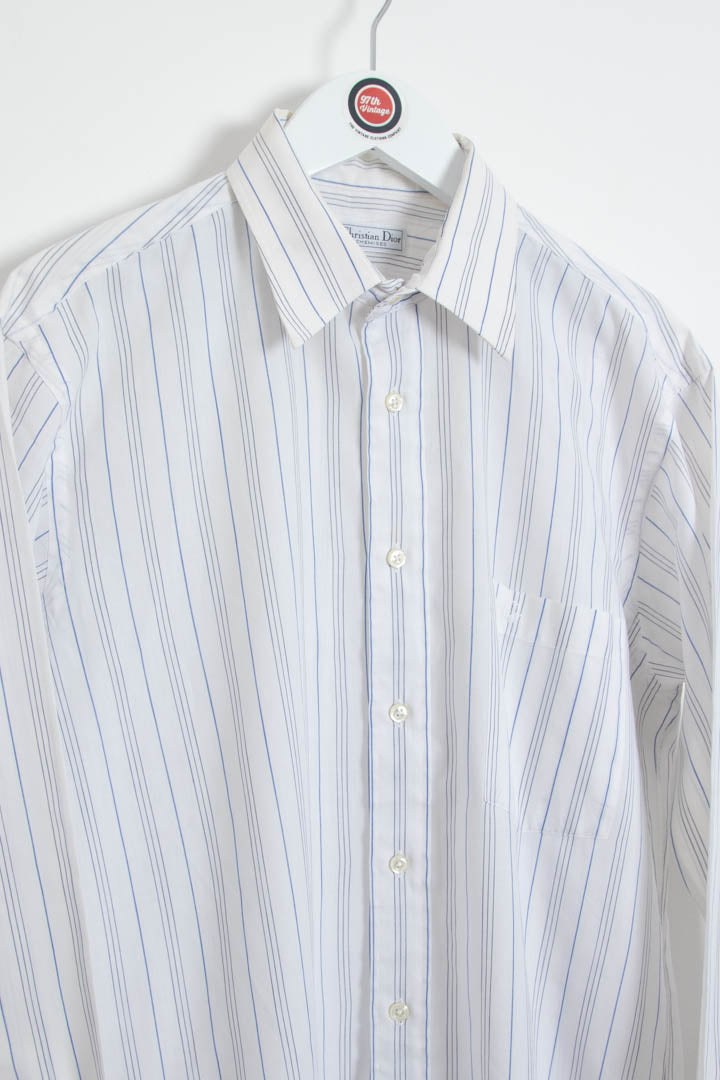 Image of Christian Dior Pinstripe Long Sleeve Shirt (S)
