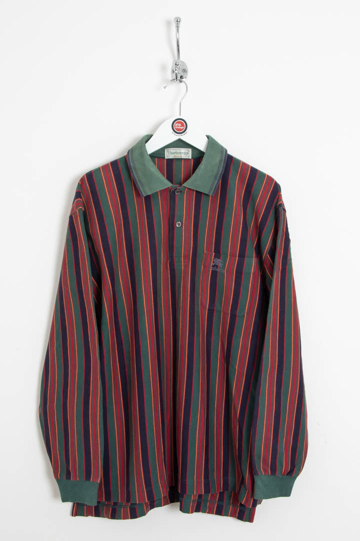 Image of Burberry Long Sleeve Polo Shirt (M)