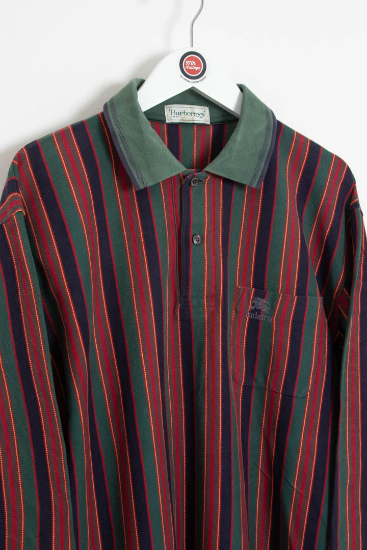 Image of Burberry Long Sleeve Polo Shirt (M)