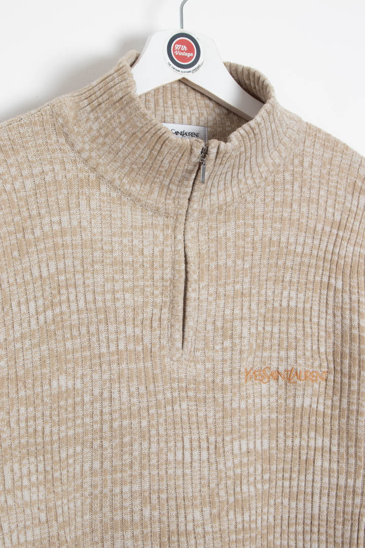 Image of Women's YSL 1/4 Zip Knitted Jumper (L)
