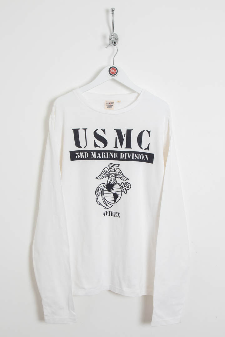 Image of Avirex USMC 3rd Marine Division Long Sleeve T-Shirt (M)