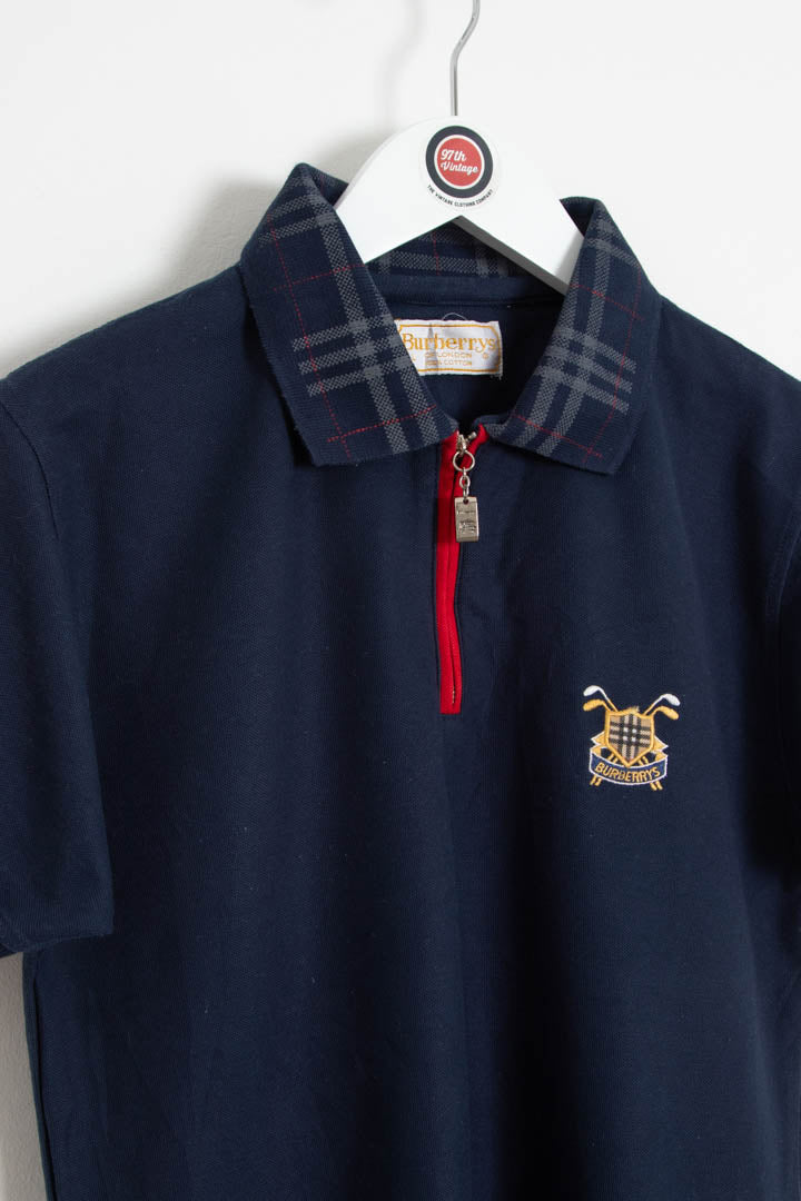 Image of Women's Burberry 1/4 Zip Polo Shirt (S)