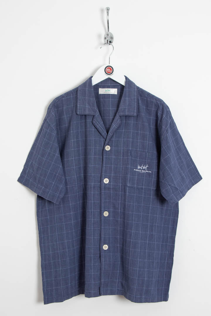 Image of Pierre Balmain Short Sleeve Checkered Shirt (M)