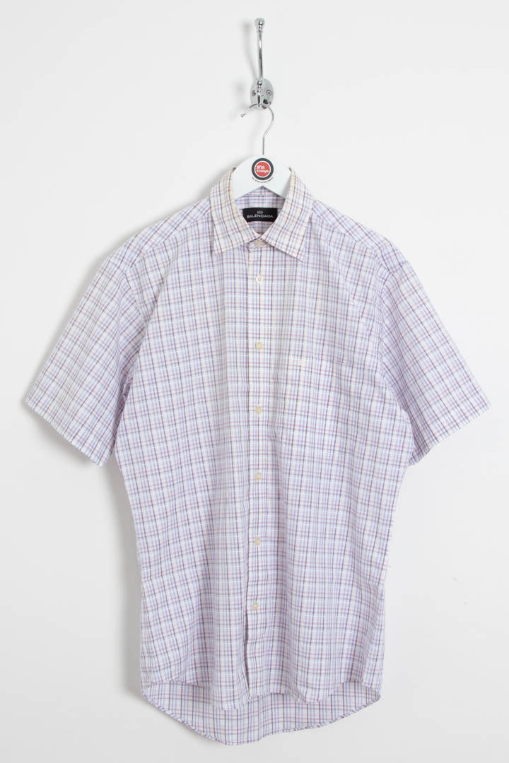 Image of Balenciaga Short Sleeve Checkered Shirt (S)