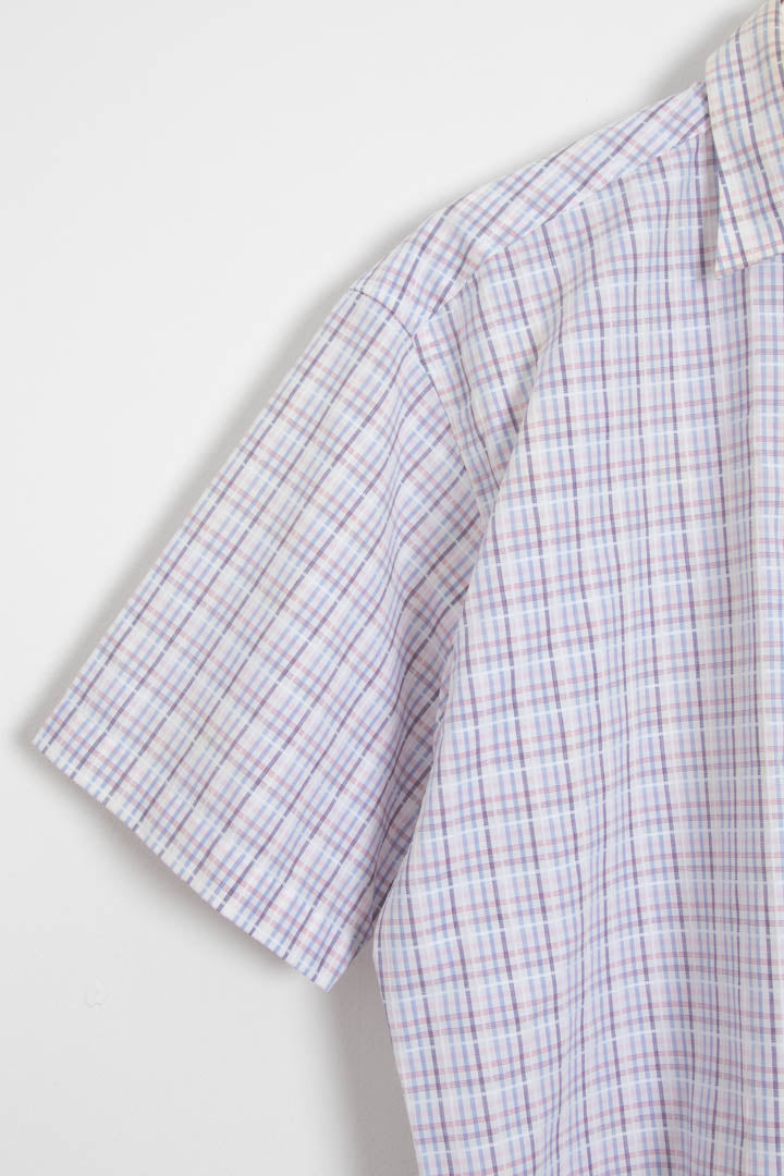 Image of Balenciaga Short Sleeve Checkered Shirt (S)