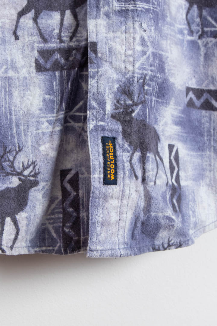Image of Woolrich Moose Print Long Sleeve Shirt (L)