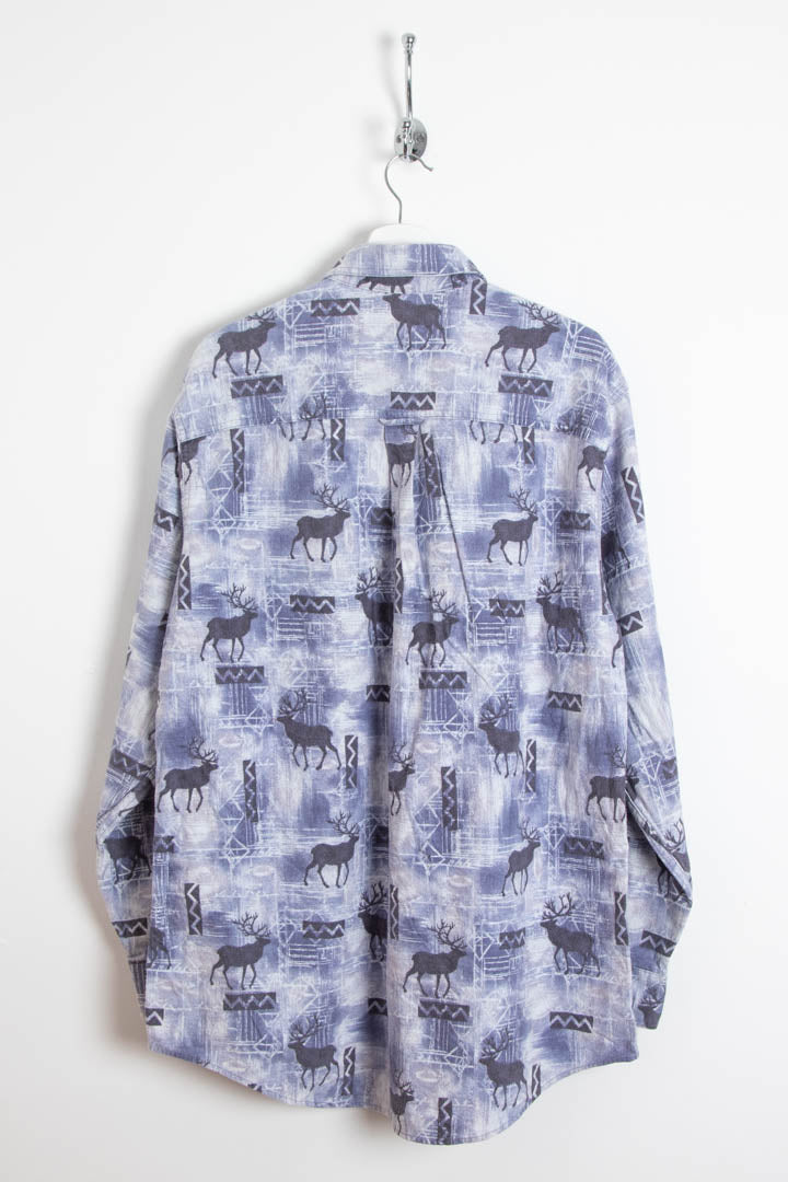 Image of Woolrich Moose Print Long Sleeve Shirt (L)