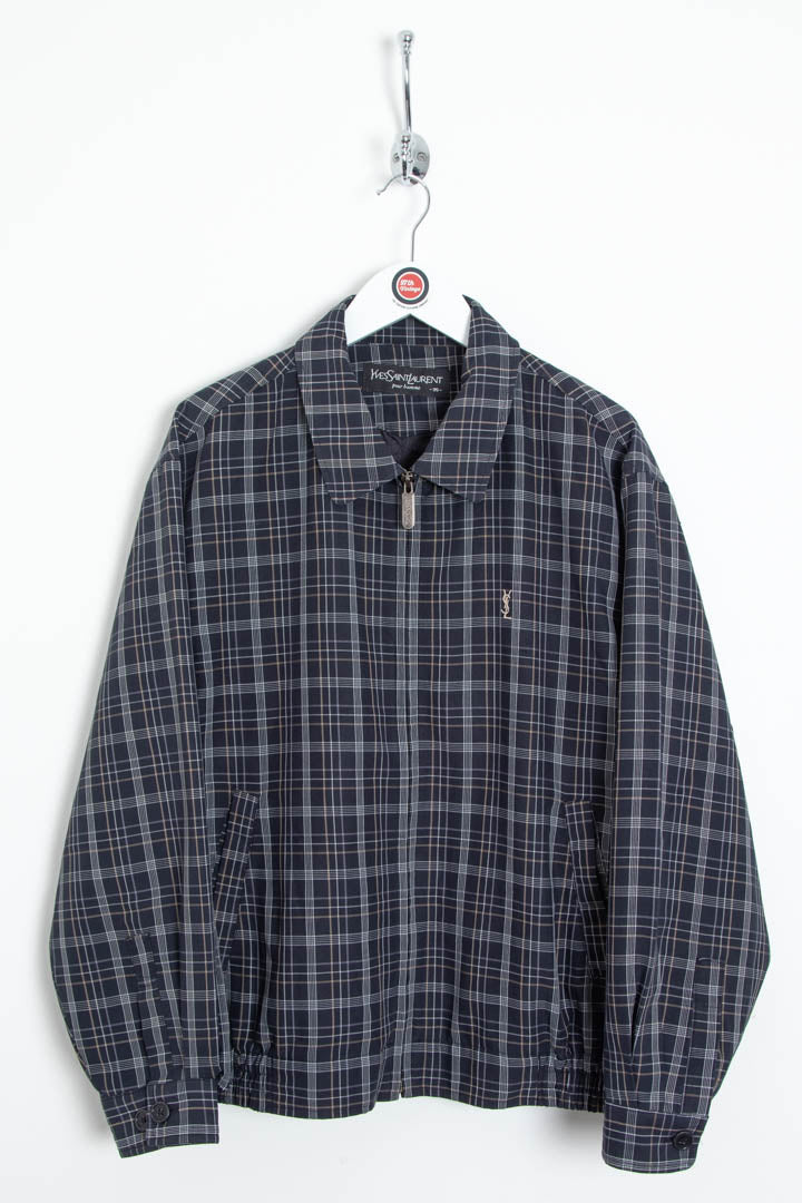 Image of YSL Checkered Harrington Jacket (S)