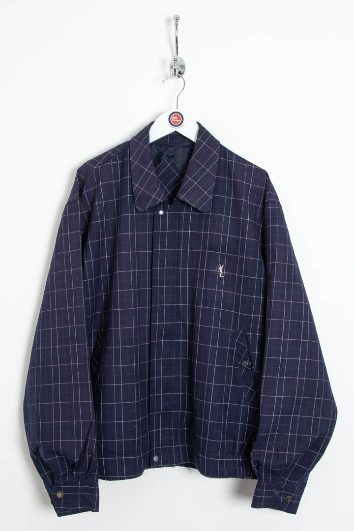 Image of YSL Checkered Harrington Jacket (L)