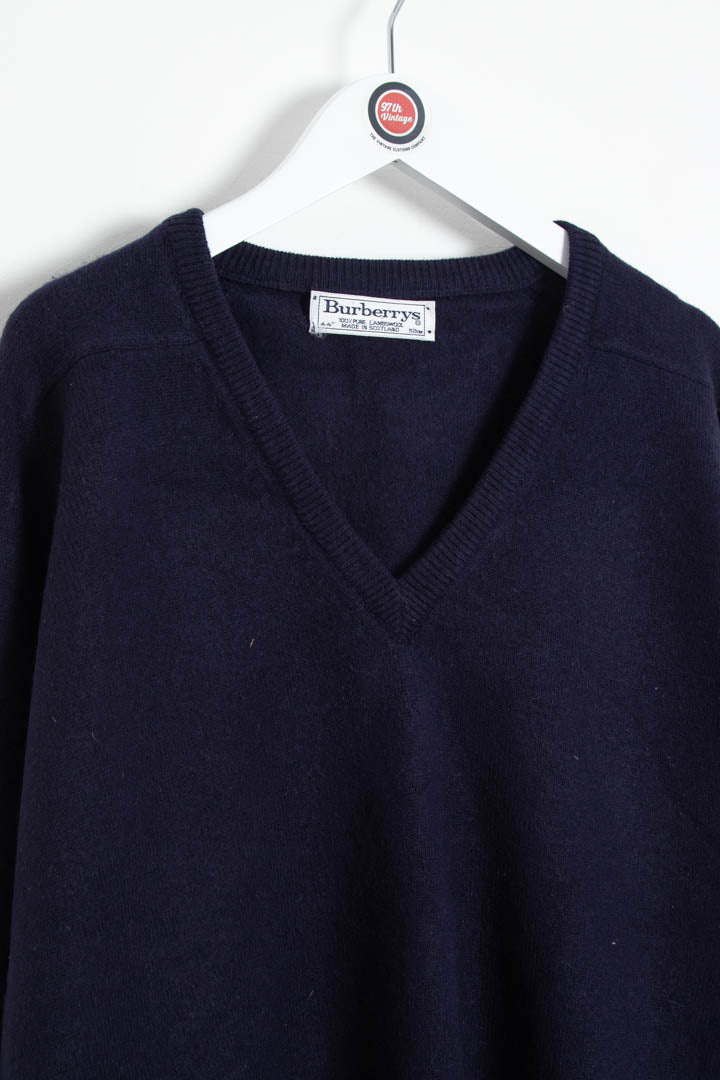 Image of Burberry V Neck Wool Jumper (XL)