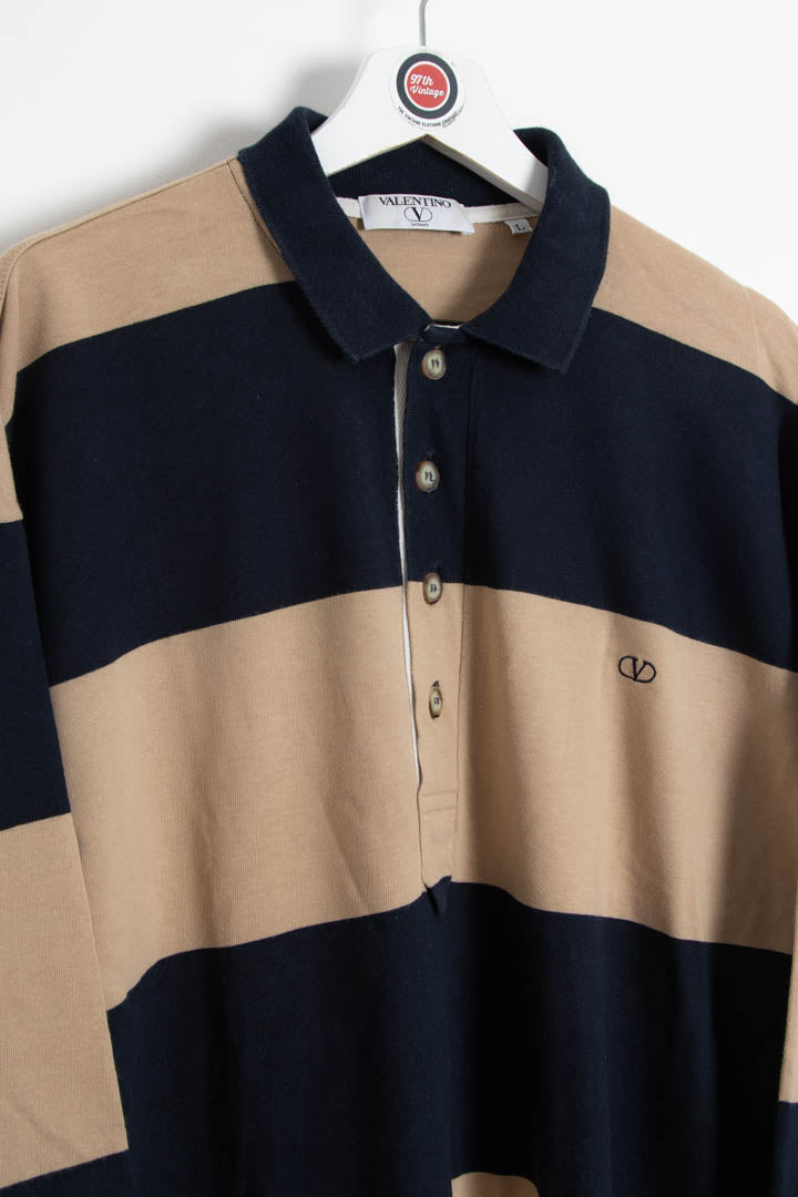 Image of Valentino Garavani Long Sleeve Polo Shirt (L)