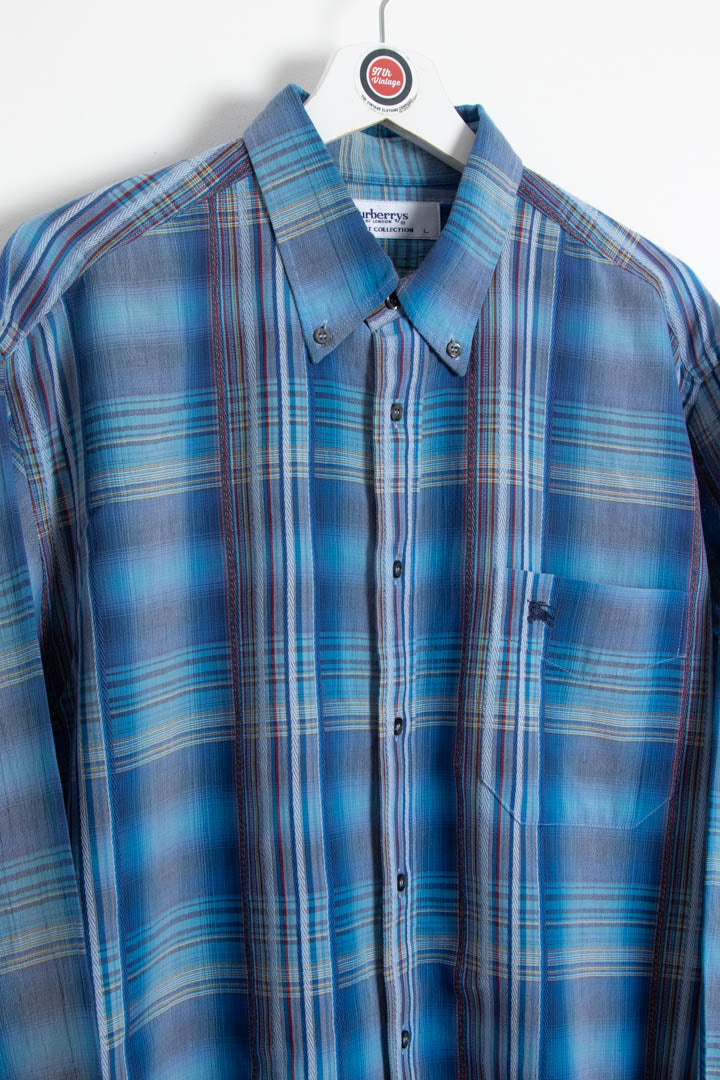 Image of Burberry Long Sleeve Checkered Shirt (L)