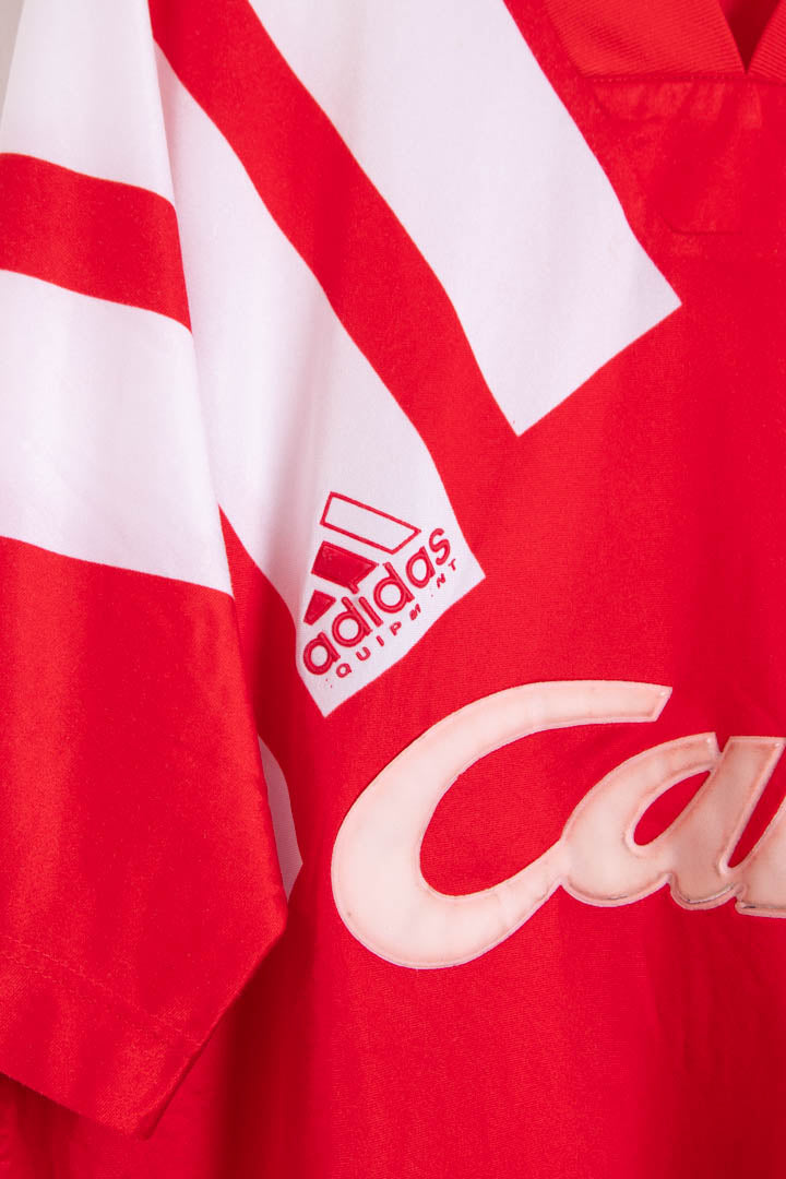 Image of 1991-92 Liverpool Adidas Candy Home Football Shirt (L)