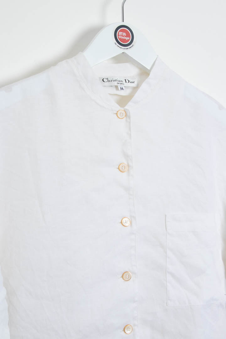 Image of Women's Christian Dior Sports Linen Short Sleeve Shirt (M)