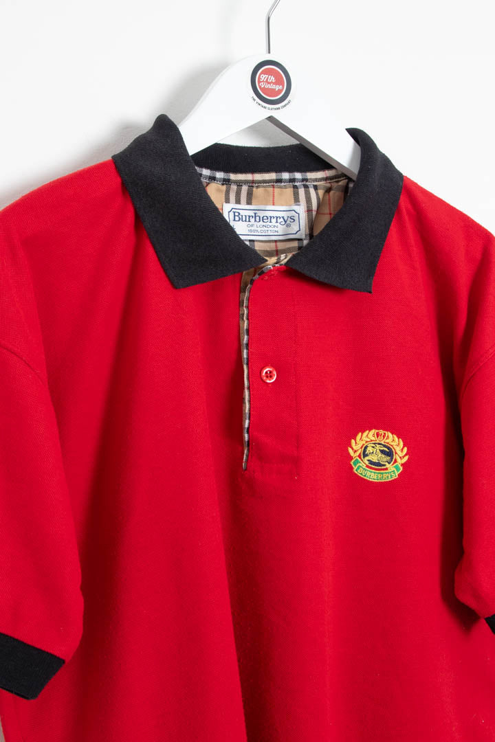 Image of Burberry Short Sleeve Polo Shirt (M)