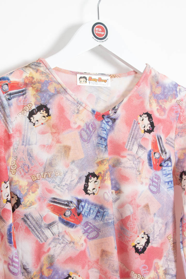Image of 2002 Women's Betty Boop Long Sleeve Top (S)