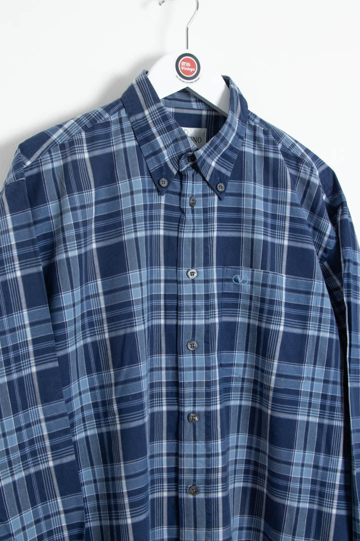 Image of Valentino Garavani Long Sleeve Checkered Shirt (L)