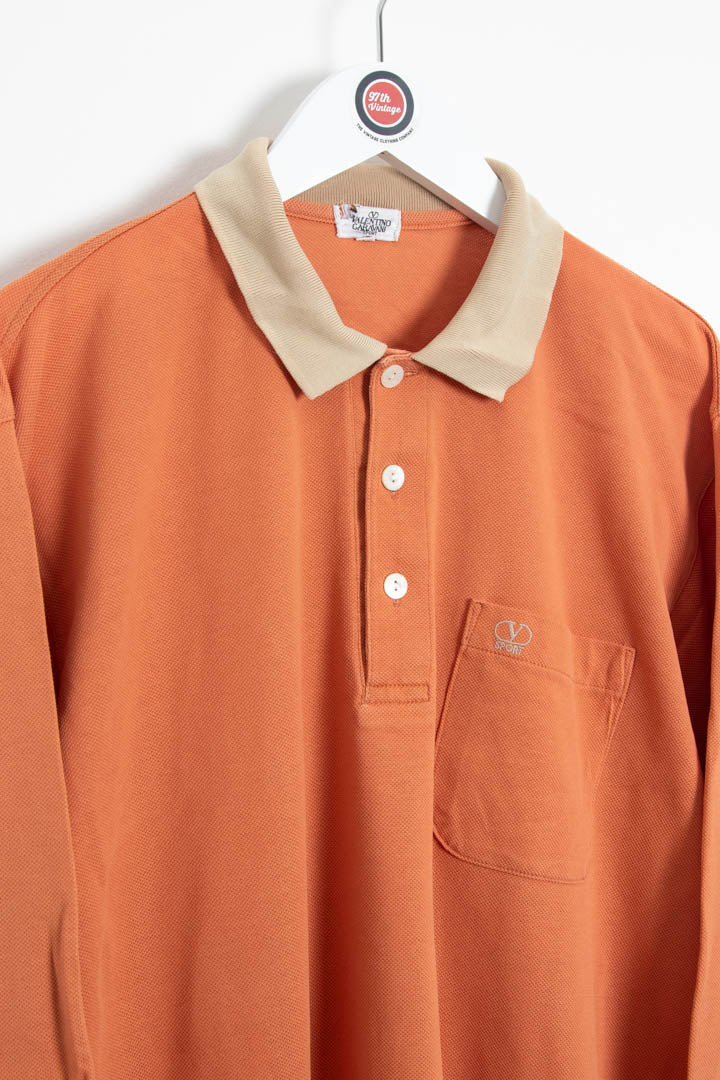 Image of Valentino Garavani Long Sleeve Polo Shirt (M)