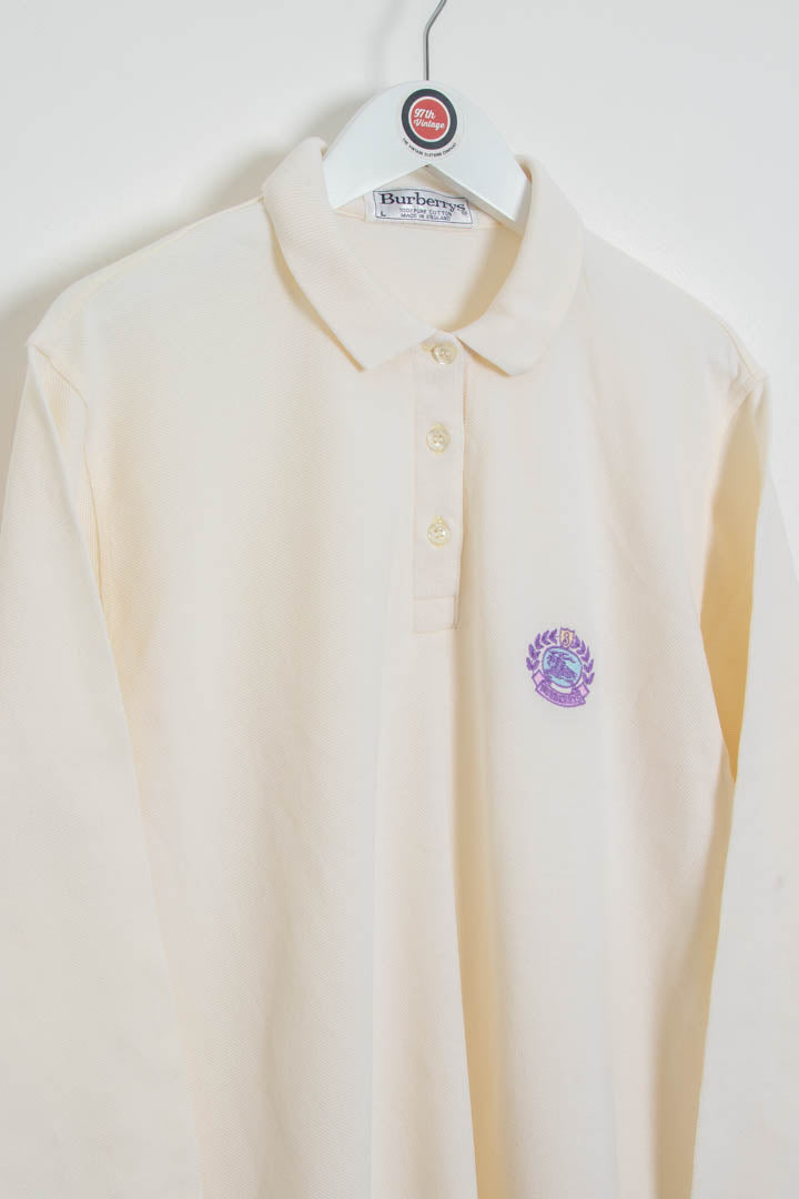 Image of Burberry Long Sleeve Polo Shirt (S)